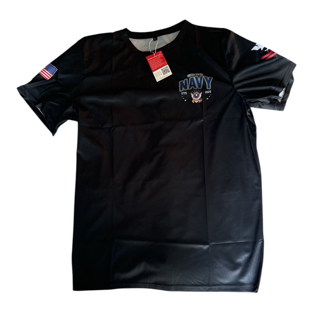 NWT, 2 Men’s Graphic T-Shirts, Black and Blue, L, D64